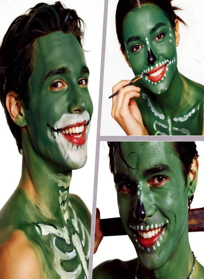BRIMFULITE Green Face Paint, Water Based Facepaint, Non Toxic Green Body Paint, High Pigment Face Painting for Halloween, Easter, Themed Parties, Cosplay 1.06 Oz. - Image 4